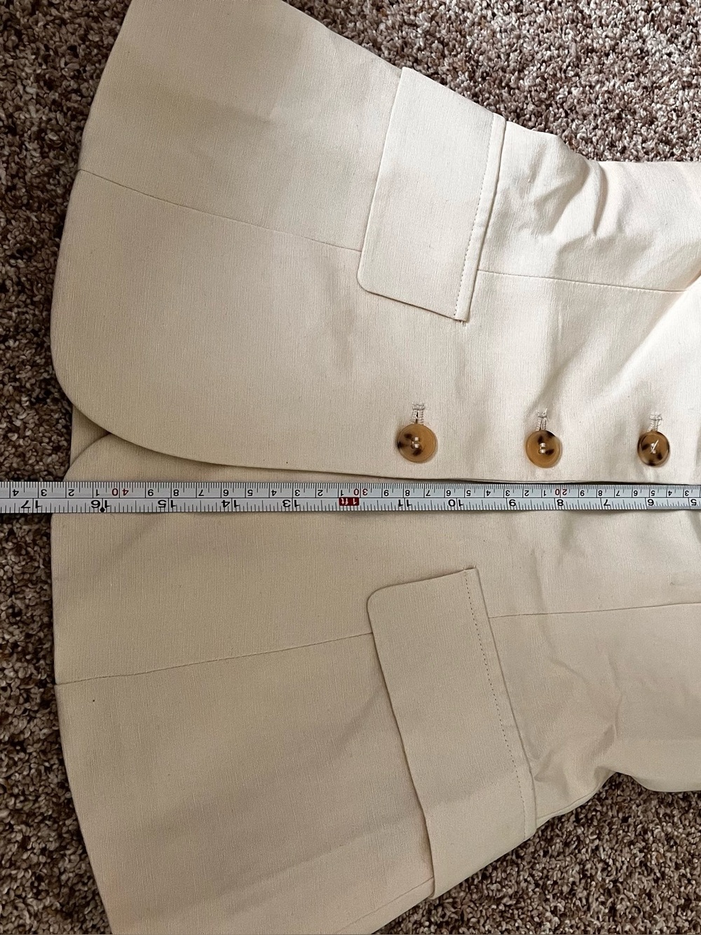 ZARA Buttoned Vest Top Vanilla Linen Blend Strapless Waistcoat XS NWT Summer - Picture 8 of 9